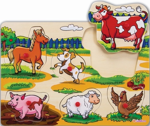 Puzzle en bois- Des animaux de la ferme