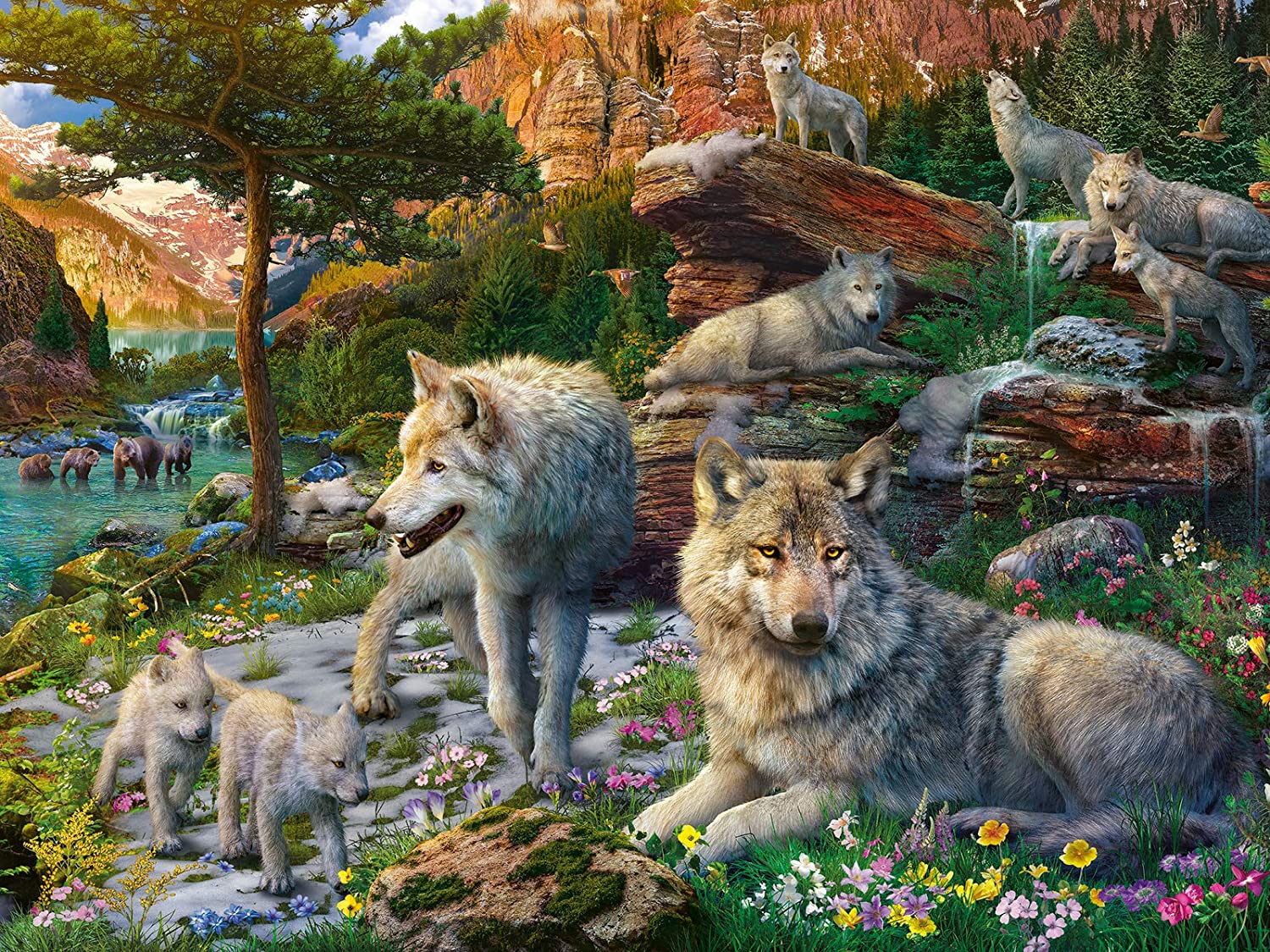 Puzzle 1500 Pièces Loup en hiver - Référence 31955 fabriquée par CLEMENTONI