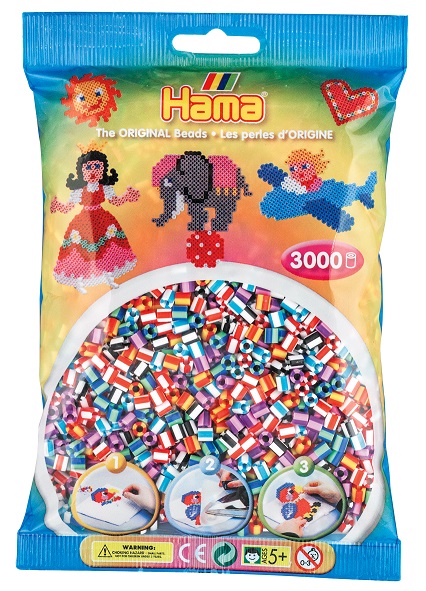 Perles à repasser Hama MIDI 5 mm - Mix multicolore (n°58) x1000