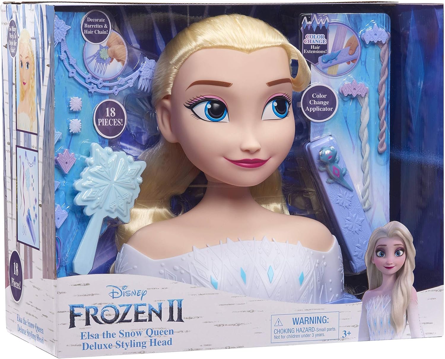 Tête à coiffer Deluxe reine des neiges Elsa + 18 accessoires