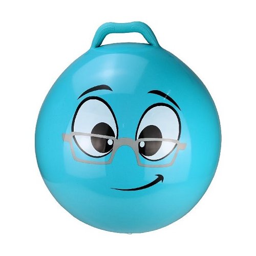 Ballon sauteur visage 55 cm bleu Gym enfant - Achat/Vente