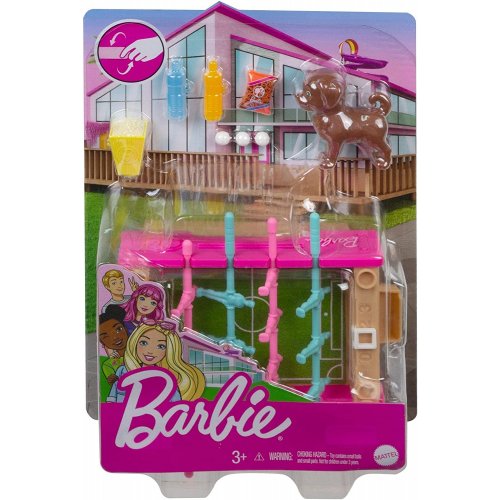 Le Babyfoot avec 1 chien de Barbie + 7 accessoires GRG77