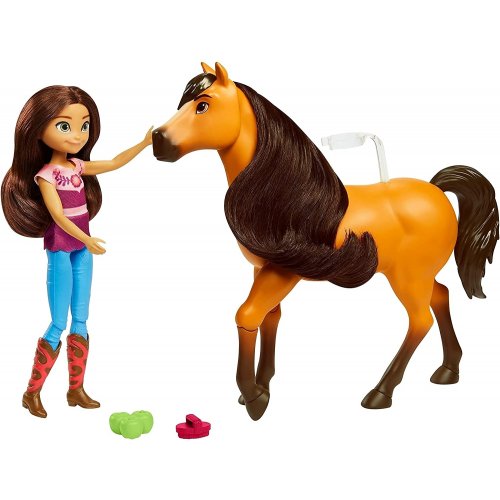 Coffret Spirit calin cheval brun spirit 20 cm et lucky Mattel GXF67