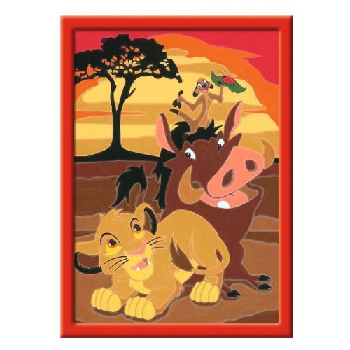Peinture Numero d'art enfant : Le Roi Lion Simba et ses amis de la
