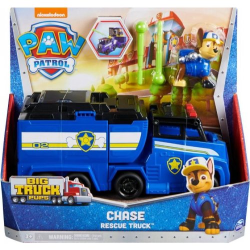 Pat Patrouille Chien Chase Et Son Camion de Police - Fourgon - Vehicule -  Voiture - Figurine Chien Policier - Paw Patrol