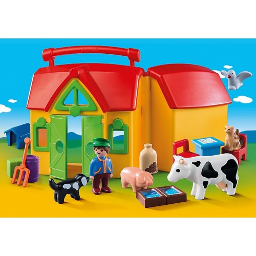 Ferme transportable et animaux Playmobil 1.2.3 Réf. 6962