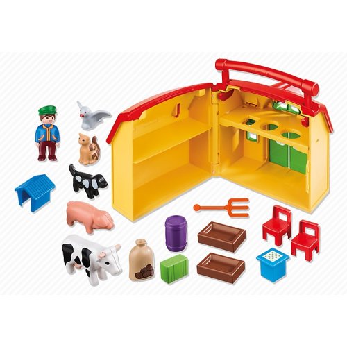 Ferme transportable et animaux Playmobil 1.2.3 Réf. 6962