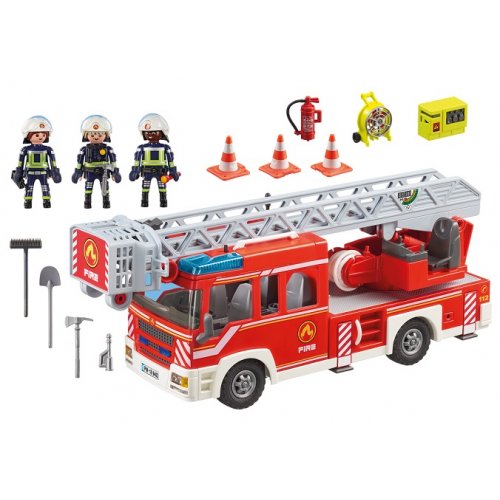 Camion pompiers avec échelle pivotante + sirène Playmobil 9463