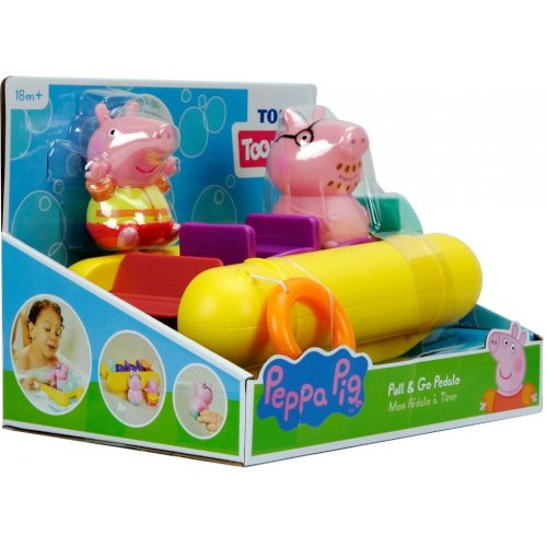 Jouet de bain Pull & GO Le Pedalo de peppa pig - jouet 1er Age