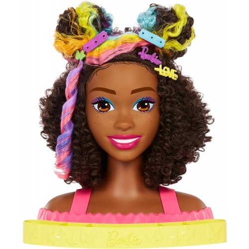 Tete a coiffer noir métisse Barbie Color Reveal - Poupée Mattel HDM79