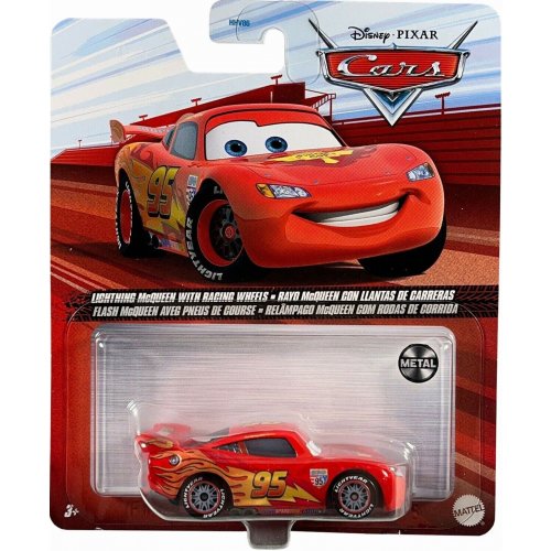 Disney Pixar Cars petite voiture Flash McQueen, rouge avec pneus de course,  jouet pour enfant, FLM20 : : Jeux et Jouets